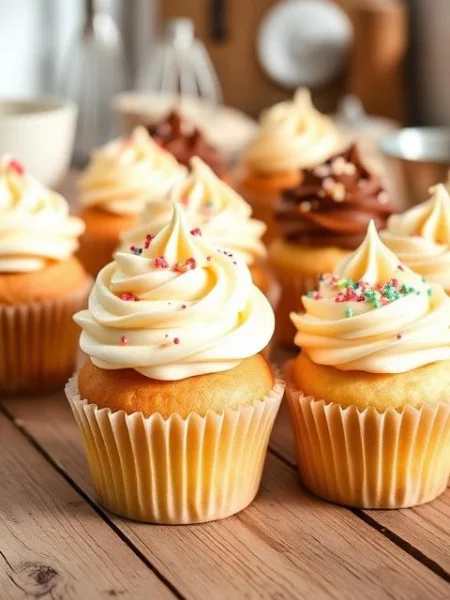 Vanilla Christmas Cupcakes