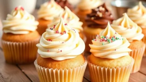 Vanilla Christmas Cupcakes