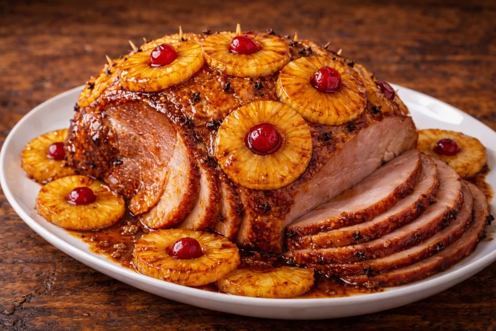 Honey Glazed Ham with Pineapple