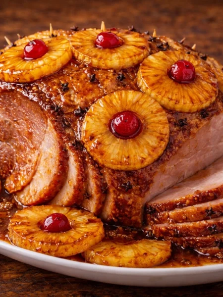 Honey Glazed Ham with Pineapple