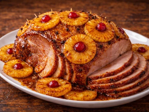 Honey Glazed Ham with Pineapple