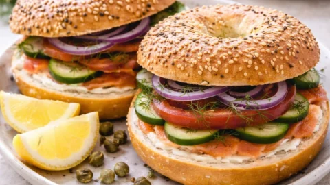 Smoked Salmon Bagels Recipe