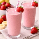 healthy strawberry smoothie for breakfast