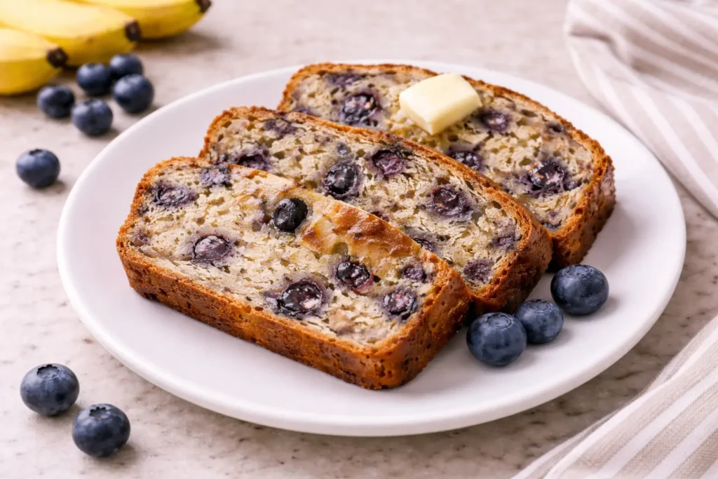 Banana Blueberry Bread Pieces