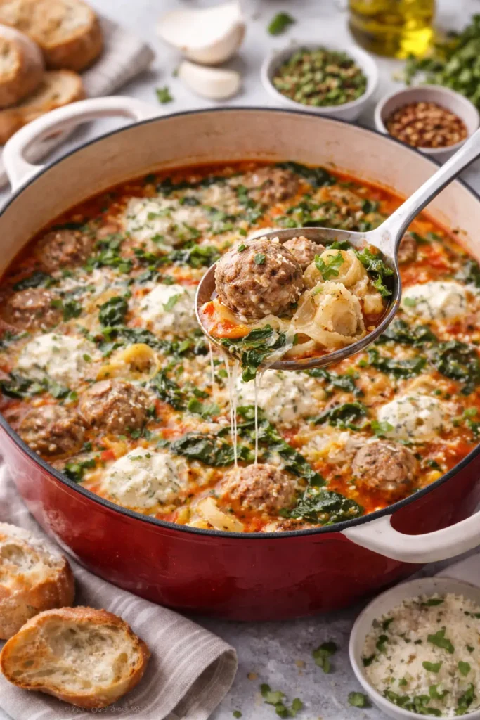Enjoy Italian Wedding Lasagna Soup