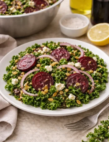 Easy Kale Beet Goat Cheese Salad