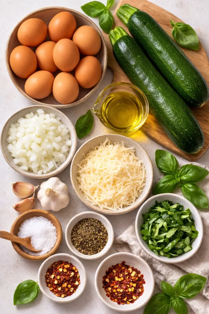 The Luna's Kitchen | Easy Zucchini Frittata Recipe Ready in 25 Minutes Ingredients of Zucchini Frittata Recipe