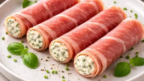 Prosciutto Rolls with Cream Cheese