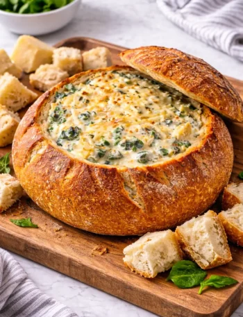 Spinach Artichoke Stuffed Bread