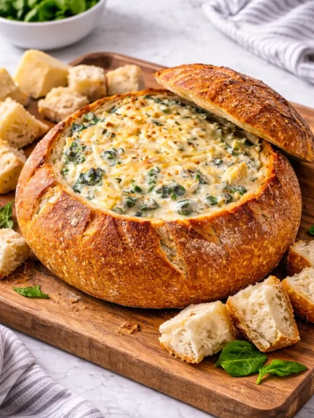 Spinach Artichoke Stuffed Bread