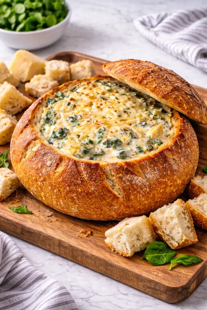 Spinach Artichoke Stuffed Bread