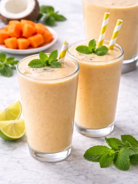 Easy Papaya Lime Smoothie Recipe