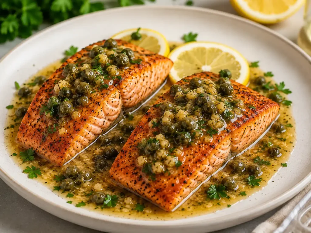 Serve Salmon Piccata